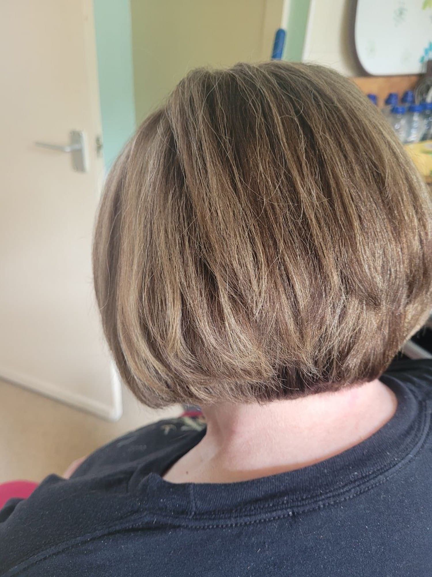 bronde bobbed hair