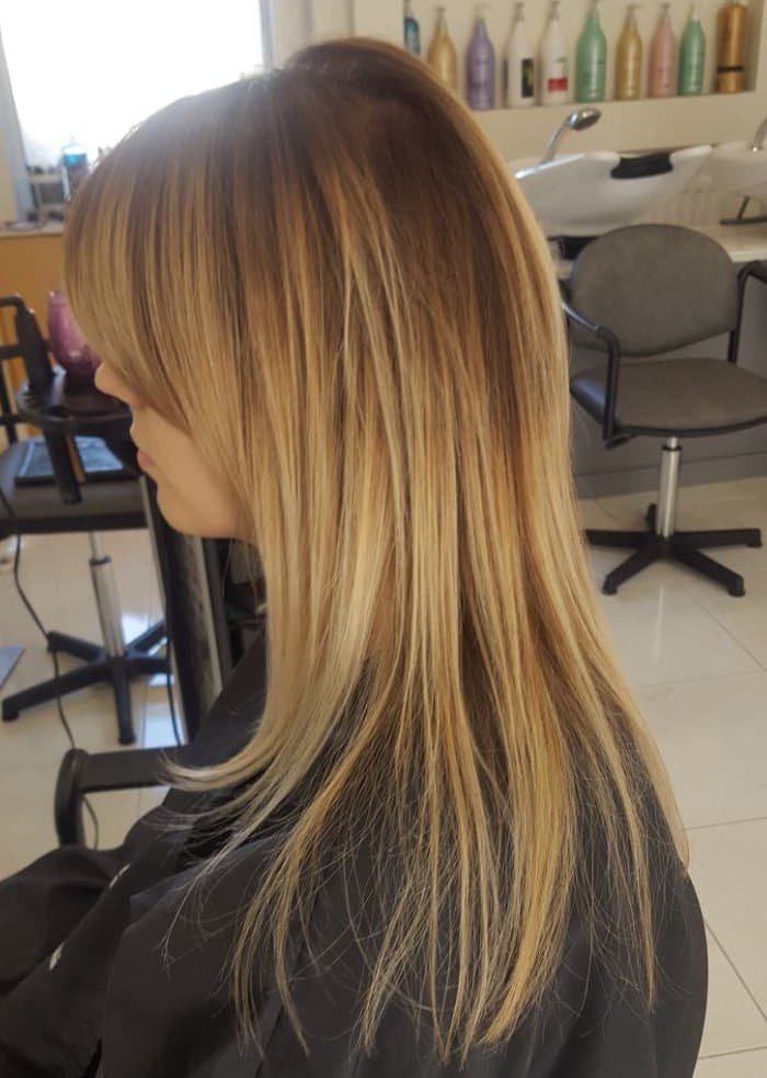 long hair with highlights