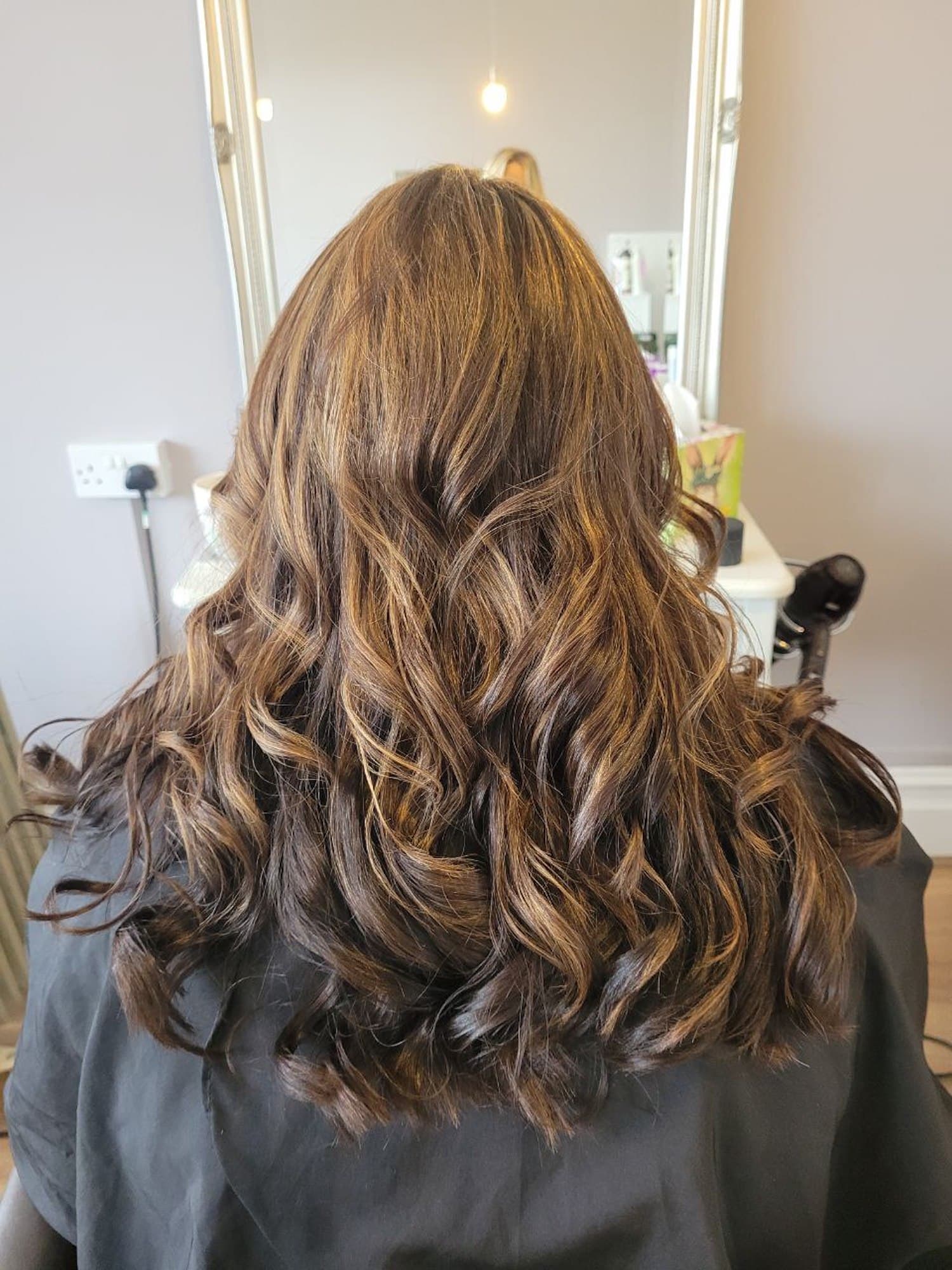 brunette curly hair