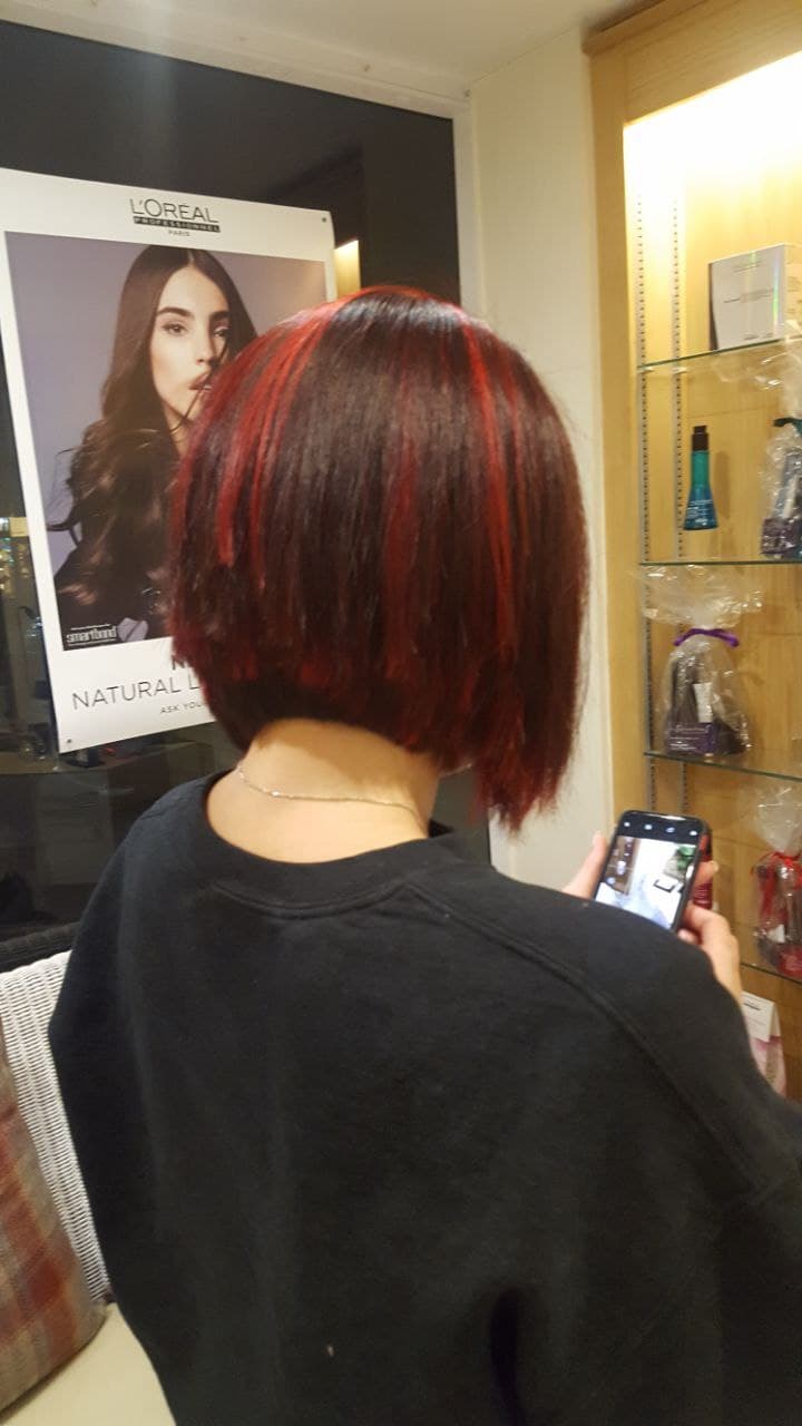 red bob haircut