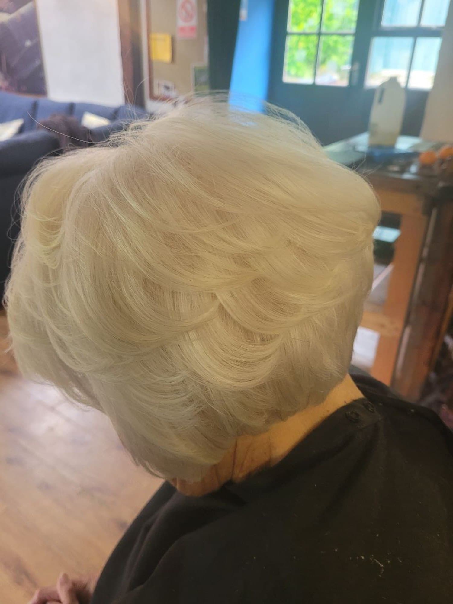 short white blonde hair